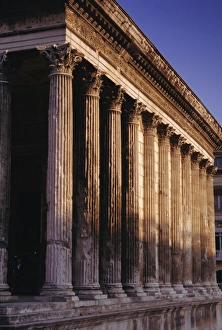 Nimes Prints: Maison Carre, Roman building, Nimes, Languedoc, France, Europe