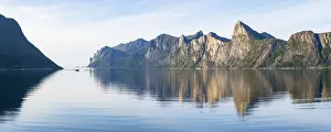 Senja Prints: Majestic mountains Segla and Hesten along the unspoiled waters of Mefjord, Senja