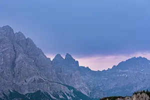 Dolomites Gallery: Majestic rocks of Three Peaks of Lavaredo during a pink sunrise, Dolomites, South Tyrol, Italy