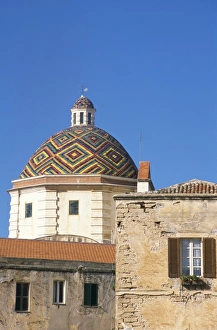Jesuit Prints: Majolica tiled cupola of Jesuit church of San Michele