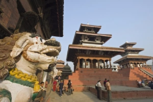 Hindu Temple Prints: Maju Dega temple, Durbar Square, Kathmandu, Nepal, Asia