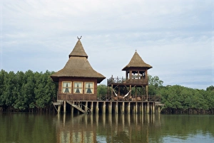 Gambia Prints: Makasutu Eco Lodge near Banjul, Gambia, West Africa, Africa