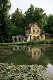 Water Mill Prints: Make-believe mill in Marie Antoinettes Hameau, Petit Trianon, Versailles