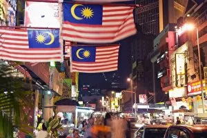Images Dated 3rd September 2009: Malaysian flags, Petaling Street, Chinatown, Kuala Lumpur, Malaysia, Southeast Asia, Asia