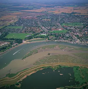 Estuaries Prints: Maldon and Blackwater Estuary mudflats and coastal sea defences, Essex