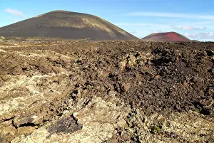 Crater Prints: Malpais badlands volcanic landscape Montana Negra and Caldera Colorada
