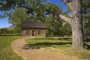North Dakota Prints: Maltese Cross Cabin, Theodore Roosevelt National Park, Medora, North Dakota