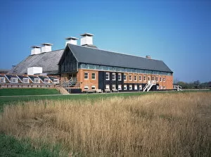 Local Famous Place Collection: Maltings Concert Hall from the reed beds, Snape, Suffolk, England, United Kingdom, Europe