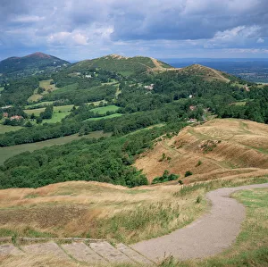 Malvern Hills, from British Camp, Hereford & Worcester, England, United Kingdom, Europe Malvern Hills, from British Camp, Hereford & Worcester, England, United Kingdom, Europe