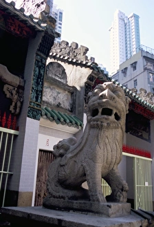 Man Mo Temple Prints: Man Mo temple, Hollywood Road, Hong Kong Island, Hong Kong, China, Asia