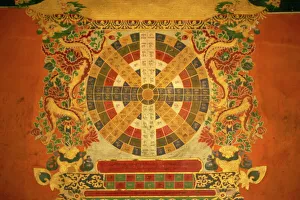 Fresco Prints: Mandala inside the Potala Palace, Lhasa, Tibet, China, Asia