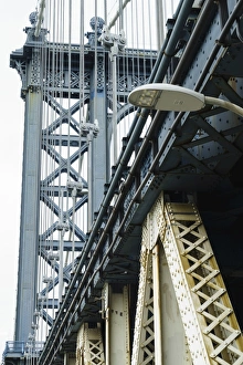 Lamp Prints: Manhattan Bridge detail, New York City, New York, United States of America, North America