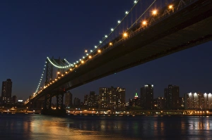 City Light Prints: Manhattan Bridge at dusk
