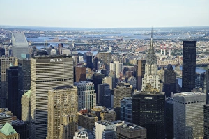 Skyscrapers Prints: Manhattan skyline with the Chrysler Building in view