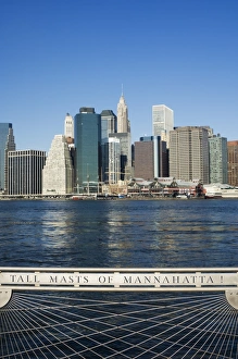 East River Prints: Manhattan skyline and the East River from the Fulton Ferry Landing