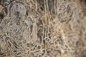 Images Dated 19th December 2009: The Mani stone carvings in the Manaslu region are some of the most detailed and beautiful