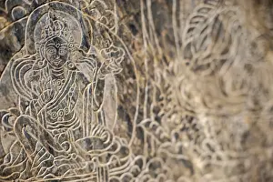 Stereotypically Nepalese Prints: The Mani stone carvings in the Manaslu region are some of the most detailed and beautiful