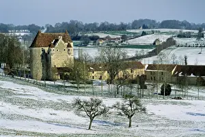 Days Prints: Manoir de Courboyer in the snow