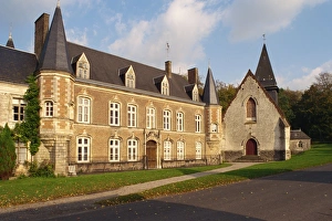Picardie Prints: The manor house, Argoules, Picardy, France, Europe
