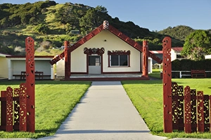 Side Walk Prints: Marae, Torere, Bay of Plenty, North Island, New Zealand, Pacific