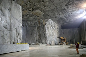 Marble Cave of Fantiscritti, Carrara, Tuscany, Italy, Europe