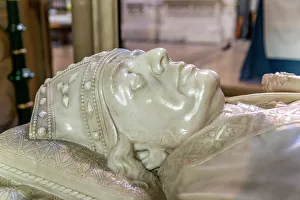 Burial Prints: Marble effigy, head of Bishop Walter Kerr Hamilton