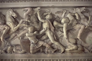 Carve Prints: Detail of the marble sarcophagus of Alexander the Great