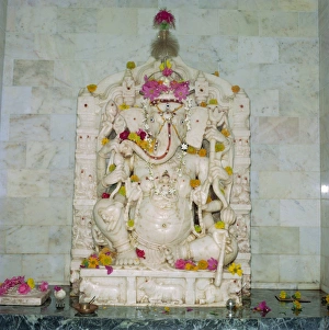 Gods Prints: Marble statue of Vinayak, Rajasthan, India, Asia