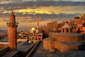 Stone Building Prints: Mardin old city at sunrise, Mardin, Turkey, Asia Minor, Asia