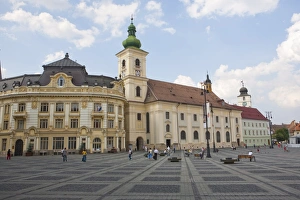 Mare square, Sibiu, Transylvania, Romania, Europe