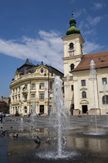 Images Dated 22nd June 2009: Mare square, Sibiu, Transylvania, Romania, Europe