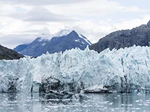The Margerie Glacier, whose face is retreating, in Glacier Bay National Park, Southeast Alaska, USA