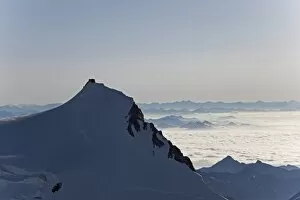 Margherita Hut on Punta Gnifetti at 4554 m, Monte Rosa, Piedmont, Italian Alps