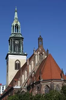 Images Dated 10th June 2009: Marienkirche (St. Marys Church), Alexanderplatz, Berlin, Germany, Europe