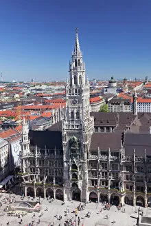 Bavaria Gallery: Marienplatz Square with town hall (Neues Rathaus), Munich, Bavaria, Germany, Europe