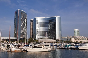 San Diego Prints: Marina and city skyline, San Diego, California, United States of America, North America