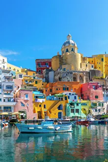 Marina di Corricella, Procida, Flegrean Islands, Campania, Italy, Europe