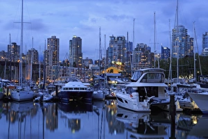 Canadian Culture Prints: Marina, Granville Island, Vancouver, British Columbia, Canada, North America