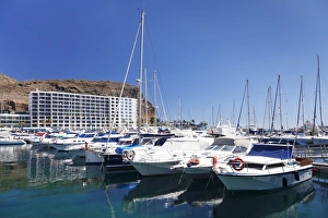 Canaries Prints: Marina, Puerto Rico, Gran Canaria, Canary Islands, Spain, Atlantic, Europe