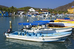 Pacific Coast Prints: Marina, Santa Cruz Port, Huatulco, Oaxaca State, Pacific Coast, Mexico, North America