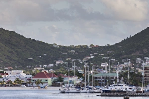 Philipsburg Prints: Marina and waterfront at dawn, Philipsburg
