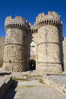 Rhodes Prints: Marine Gate, Rhodes Old Town, UNESCO World Heritage Site, Rhodes, Dodecanese Island Group