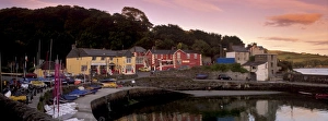 Marine Hotel at sunset