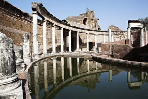 Theatres Prints: Maritime theatre, Villa Adriana (Hadrians Villa), UNESCO World Heritage Site, Tivoli