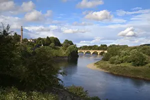 Bridges Prints: Marjoribanks Monument and Bridge over the River Tweed at Coldstream