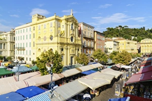 Awning Prints: Market, Cours Saleya, Old Town, Nice, Alpes Maritimes, Cote d Azur, Provence, France