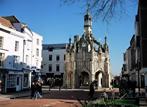 Sussex Prints: The Market Cross, given to the city in 1501 by Bishop Story for the shelter of traders