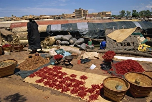 Markets Prints: Market near the harbour, Mopti, Mali, West Africa, Africa