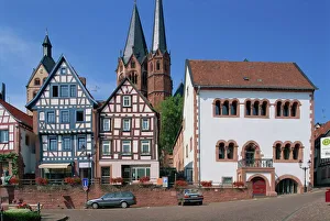 Hesse Prints: The Market Square with the Marien church on the town