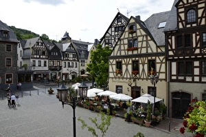 Rhine Valley Prints: Market Square, Oberwesel, Rhine Valley, Rhineland-Palatinate, Germany, Europe